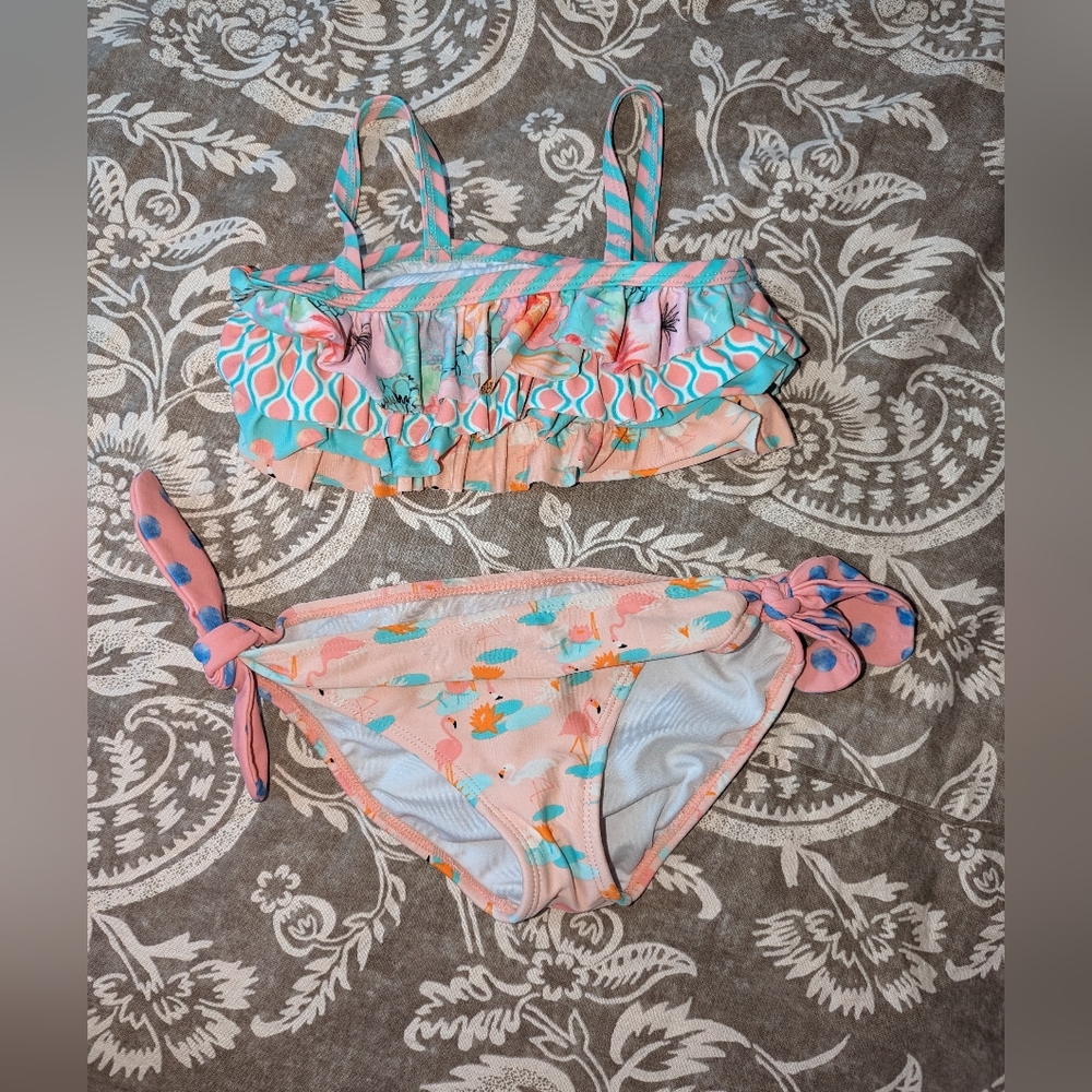 Matilda Jane girl’s 2 piece bikini ruffle swimsuit. Size 6.